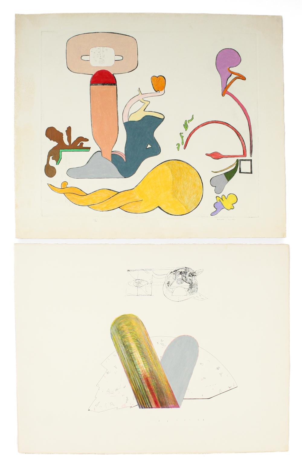 rodger lapelle american 1936 2020 two abstract mixed media works · Hoch LTD. · 2025-07-06 Rodger Lapelle comparable auction result: rodger lapelle american 1936 2020 two abstract mixed media works