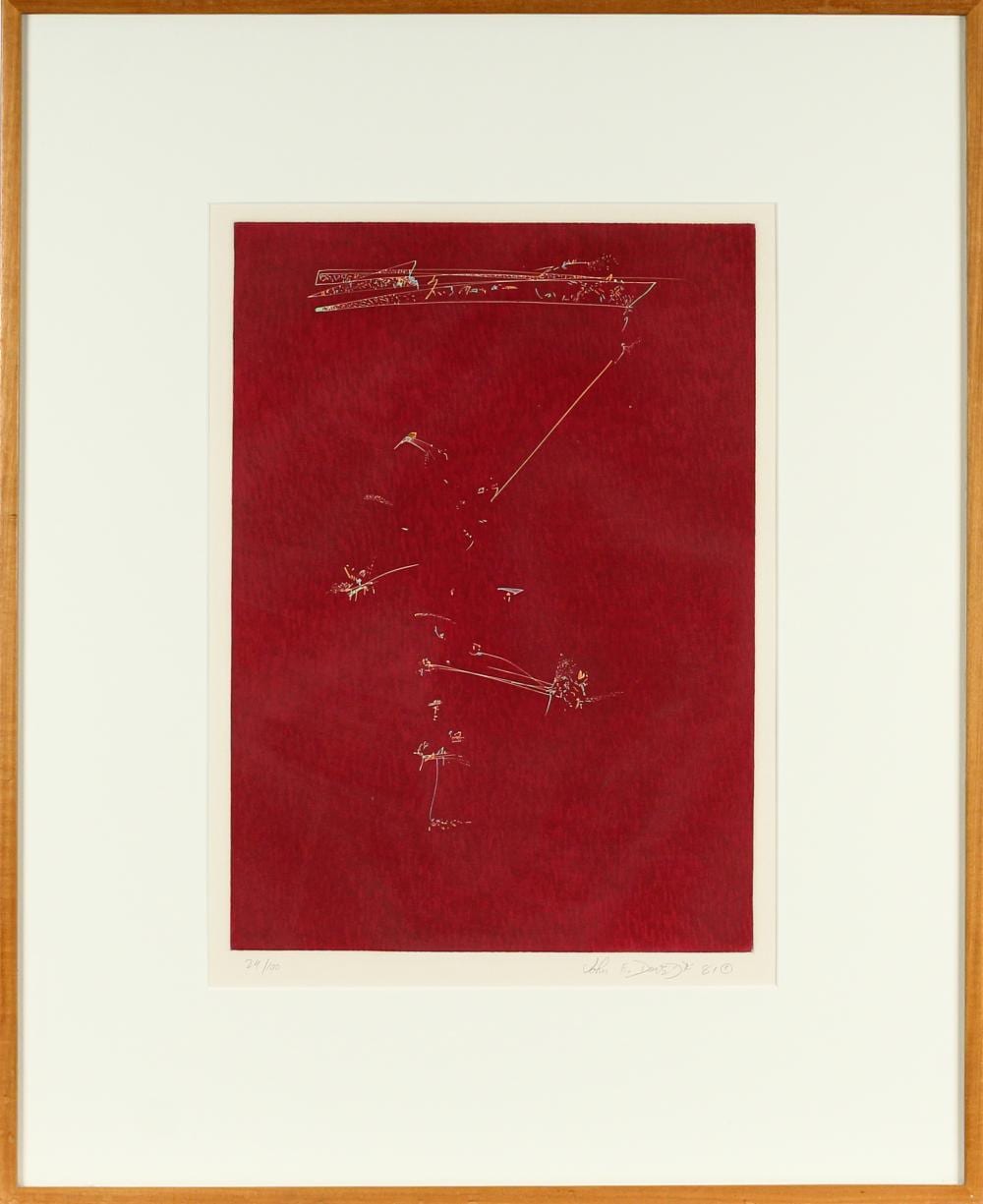 John Dowell comparable auction result: john dowell american b 1941 philadelphia song hand colored aquatint and etching