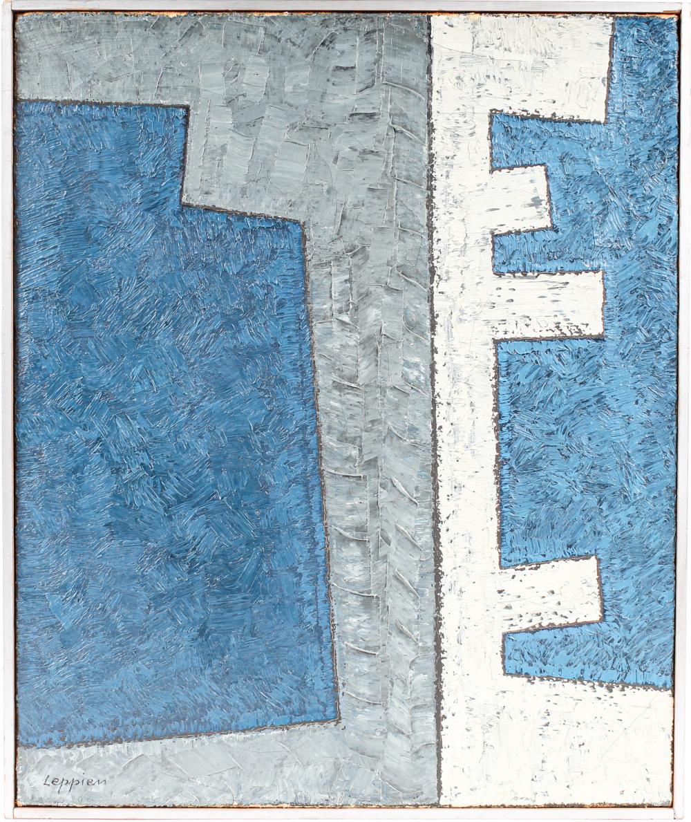 Jean Leppien comparable auction result: jean leppien german french 1910 1991 abstract oil on canvas painting
