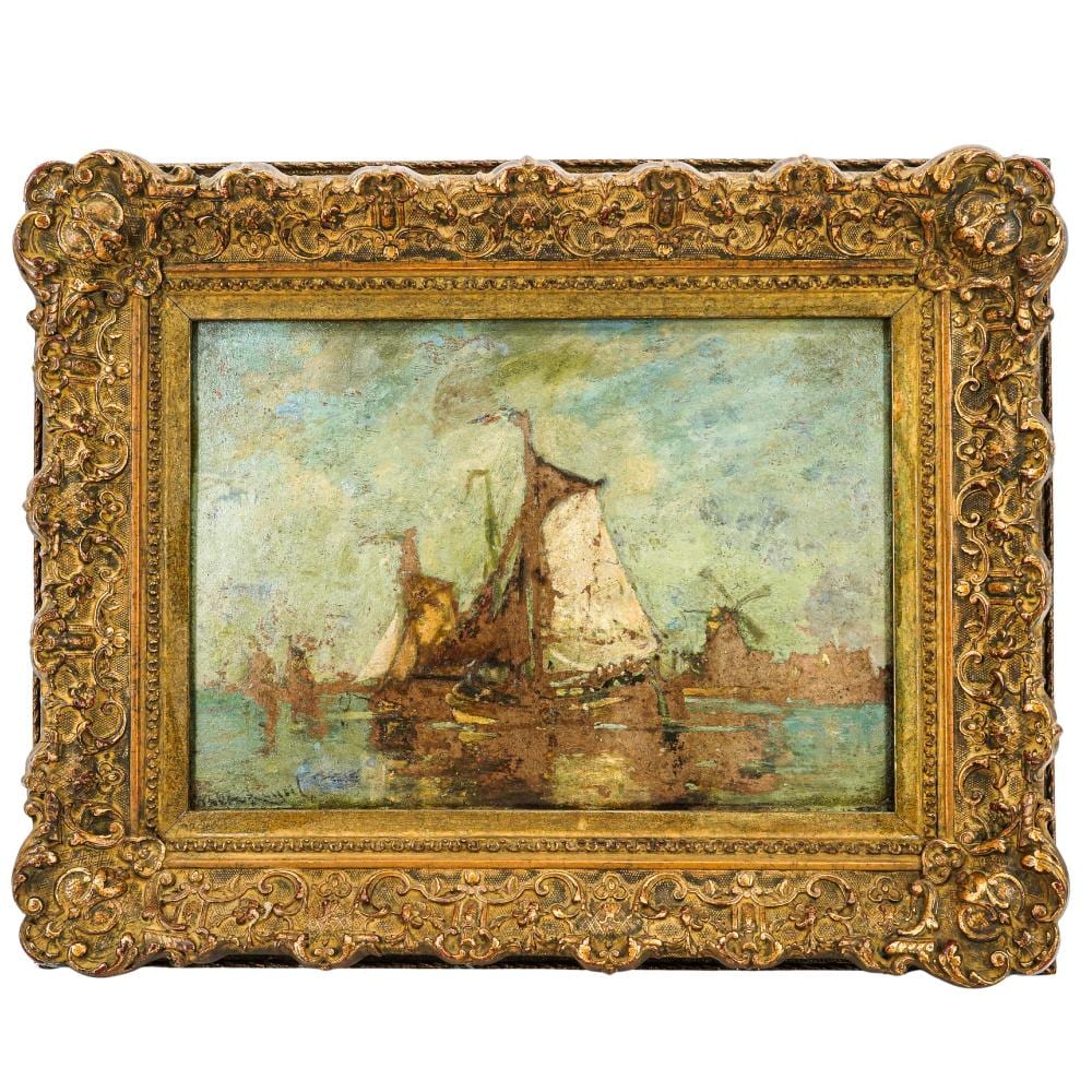 Walter Franklin Lansil comparable auction result: walter franklin lansil american 1846 1925 oil on board