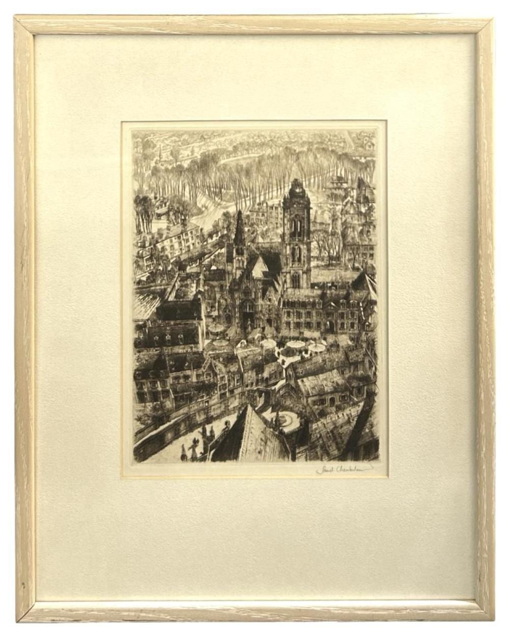 Samuel Emery Chamberlain comparable auction result: signed samuel emery chamberlain etching