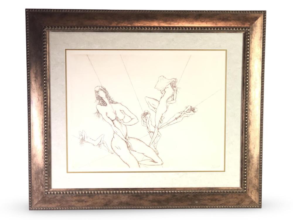 signed dan mitra 5 nudes etching · Monarch Auction and Estate Services · 2025-06-29 Dan Mitra comparable auction result: signed dan mitra 5 nudes etching