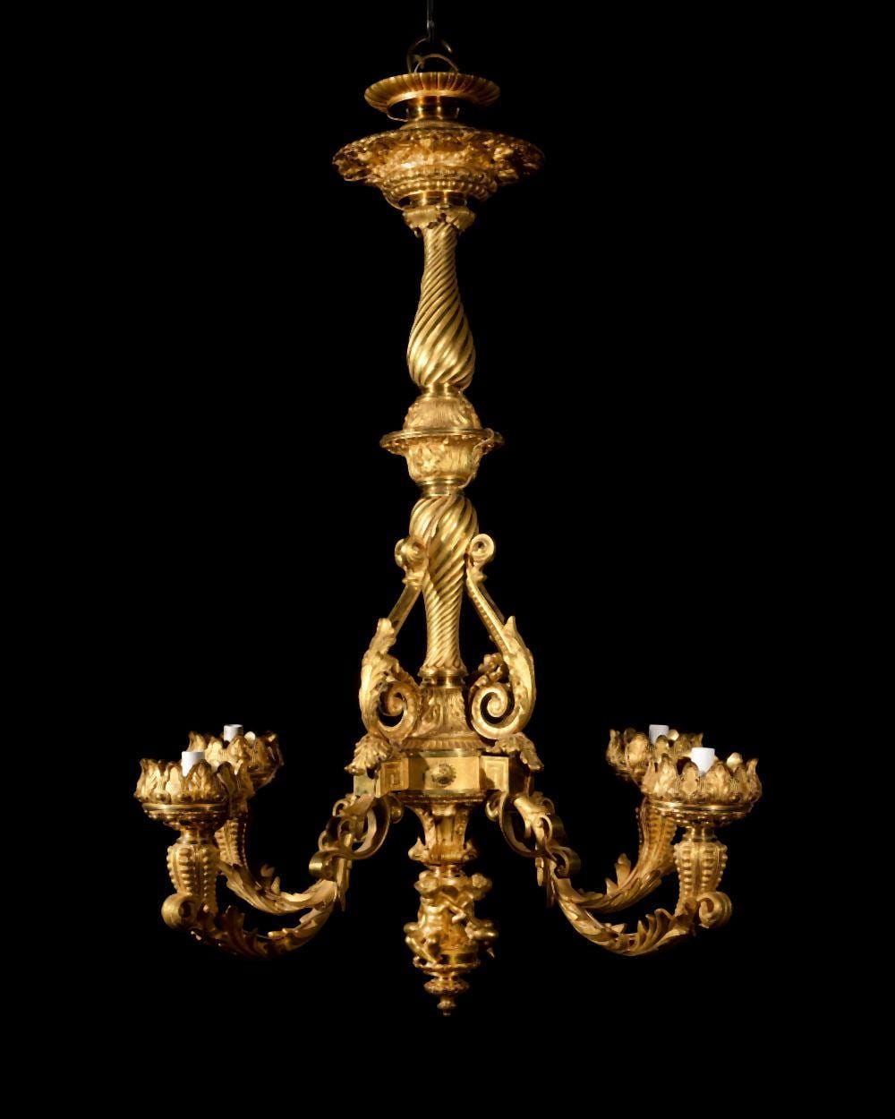 Henri Dasson comparable auction result: henri dasson 1825 1896 d apr s grand lustre d apparat en bronze cise
