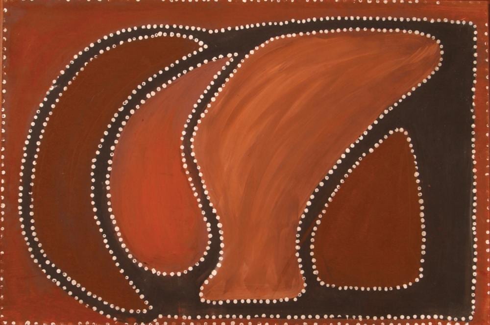 Rover Thomas Joolama comparable auction result: rover thomas joolama 1926 1998 dreamtime country 1984