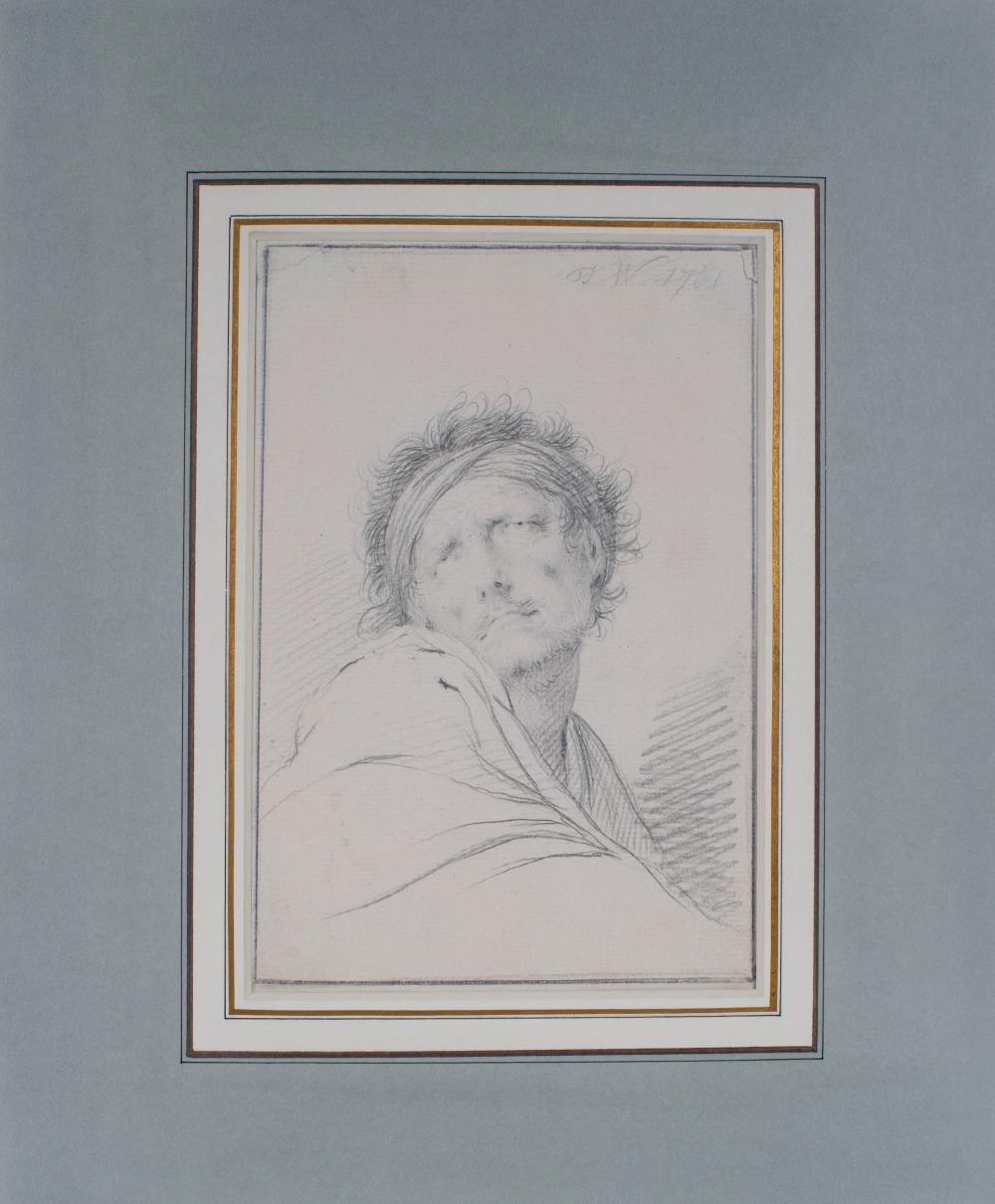 Thomas Worlidge comparable auction result: thomas worlidge british 1700 1776 study of a man with a headscarf