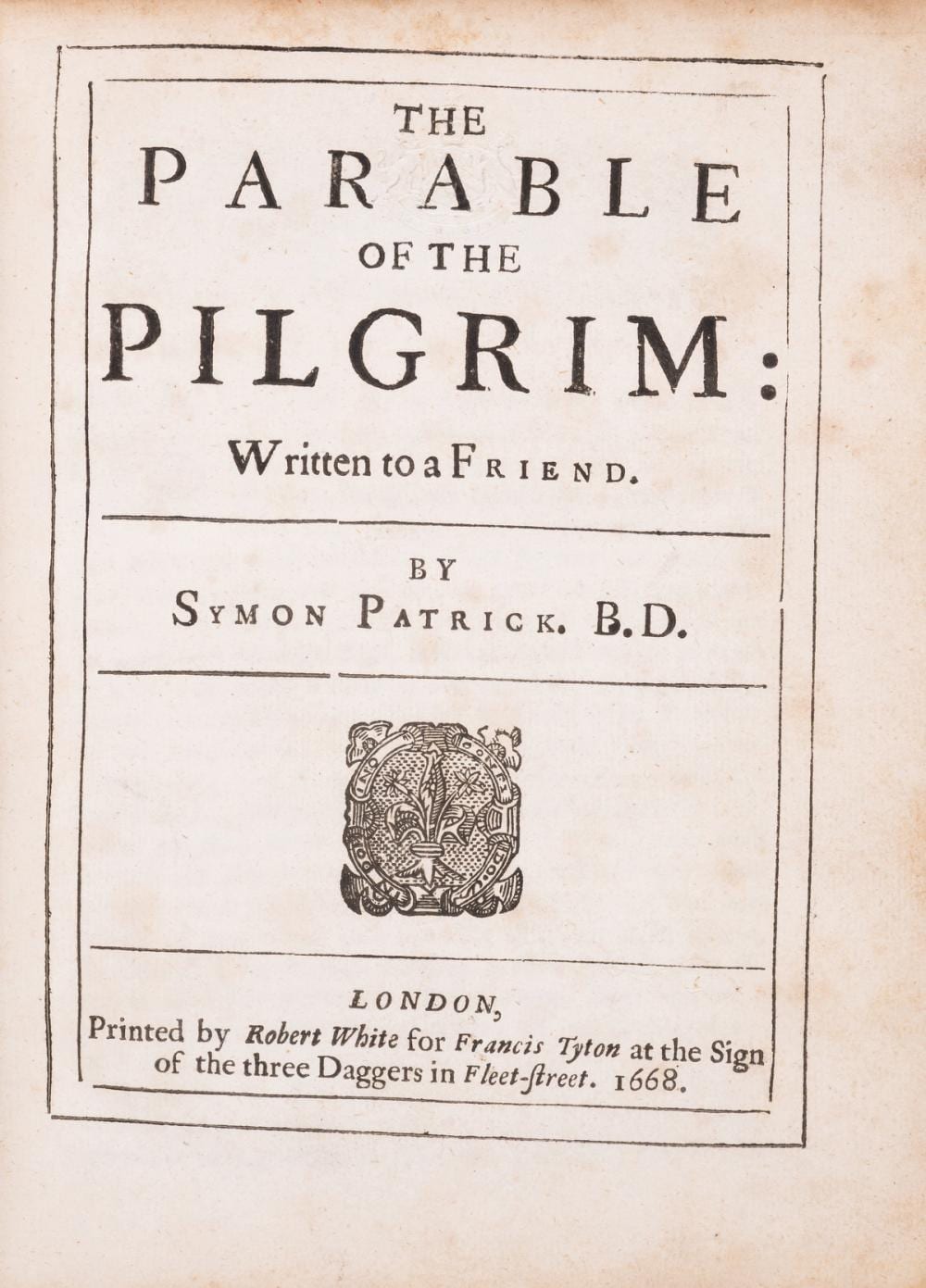 Jerome (1874) Connor comparable auction result: patrick simon the parable of the pilgrim by robert white for francis tyton 1668 others theology 24