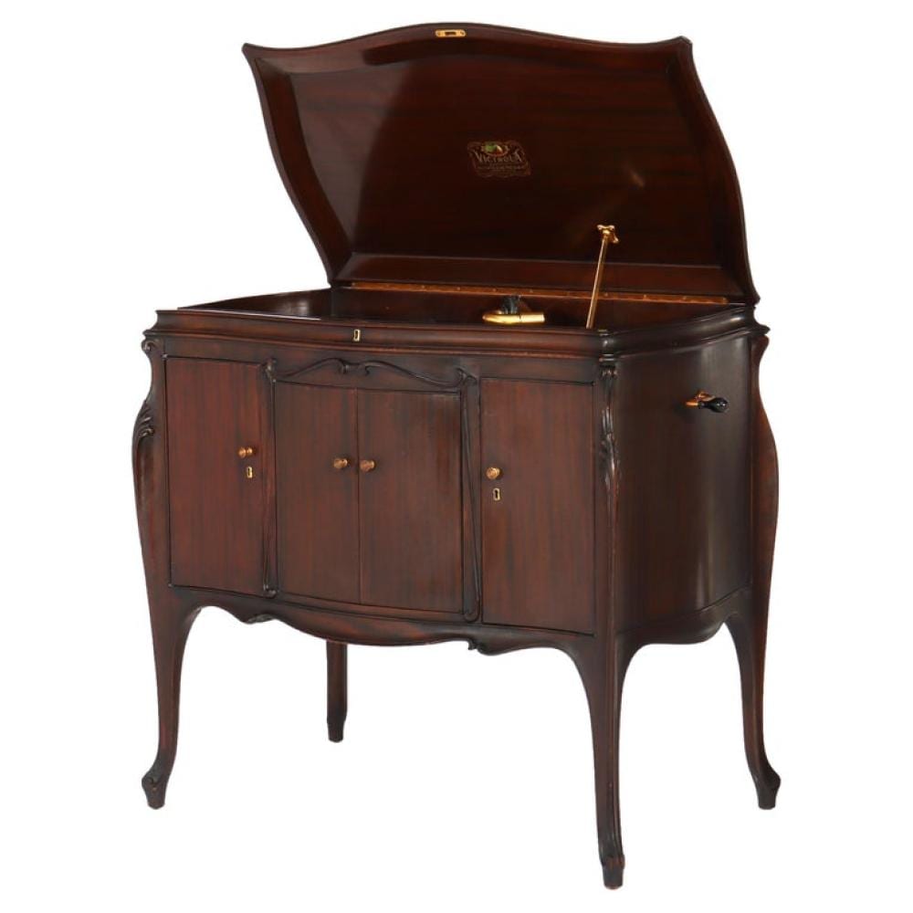 Victor Victrola VV-230 Mahogany Phonograph Credenza Cabinet C1920 sold by Winfield Auction Gallery, lot 9295 — auction record photograph