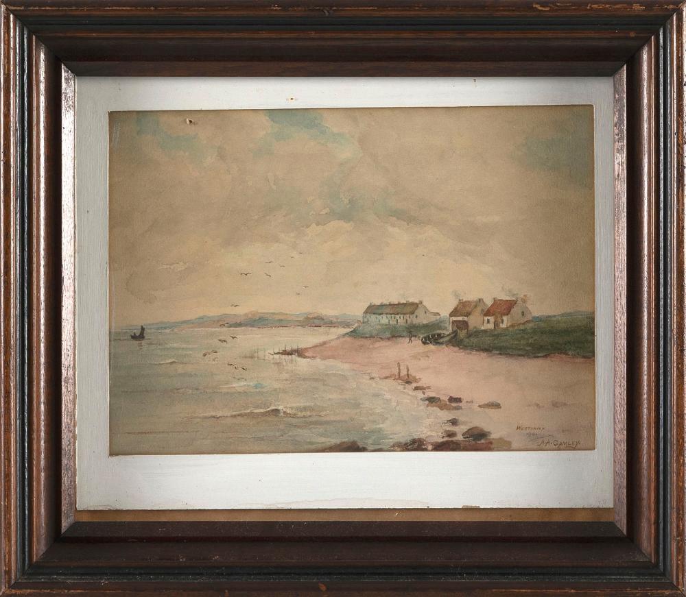 Andrew Archer Gamley comparable auction result: andrew archer gamley united kingdom 1869 1949 westhaven 1890 watercolor on paper 7 x 9 5 sight framed 11 5 x 13 5