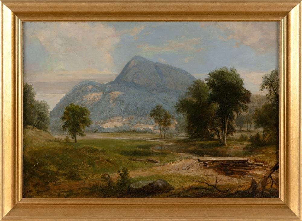 Asher Brown Durand comparable auction result: asher brown durand new york new jersey 1796 1886 river winding through a valley oil on canvas 16 x 23 framed 20 x 28