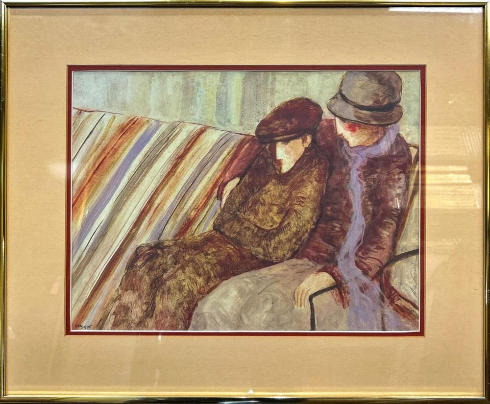 barbara a wood american 1926 2023 a couple on couch lithograph signed lower right edition 224 875 brbrnote this item · Clars Auctions · 2025-07-09 Barbara A. Wood comparable auction result: barbara a wood american 1926 2023 a couple on couch lithograph signed lower right edition 224 875 brbrnote this item