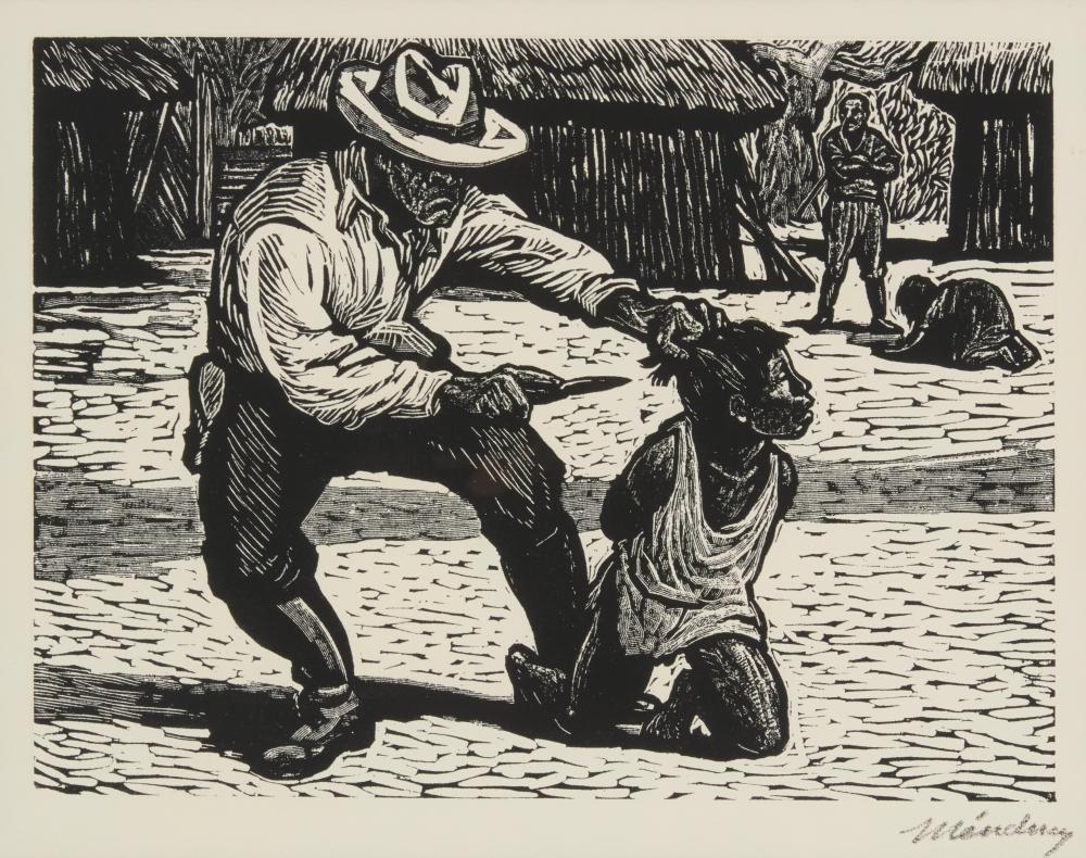 leopoldo m ndez 1902 1969 mexican torture of a young child · John Moran Auctioneers · 2025-07-15 Leopoldo Méndez comparable auction result: leopoldo m ndez 1902 1969 mexican torture of a young child