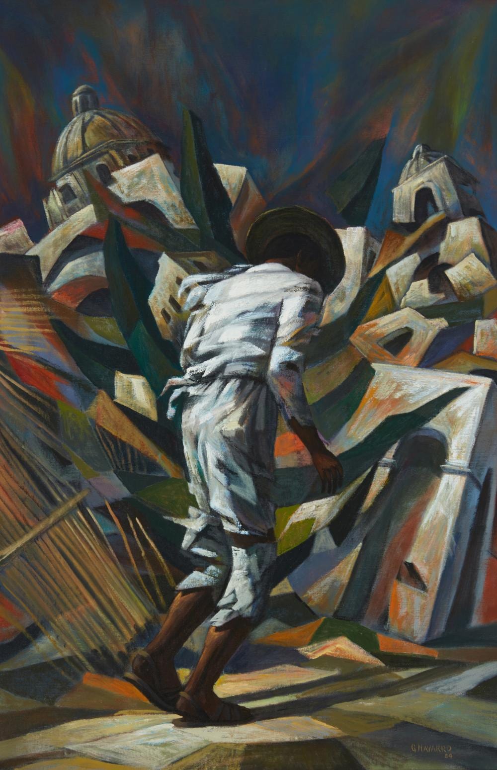 Gilberto Aceves Navarro comparable auction result: gilberto aceves navarro 1931 2019 mexican man walking 1984