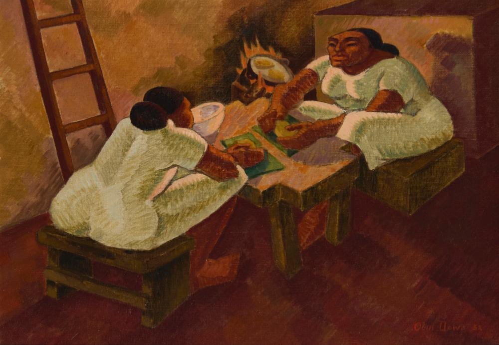 Olin Dows comparable auction result: olin dows 1904 1981 tortilla makers 1932