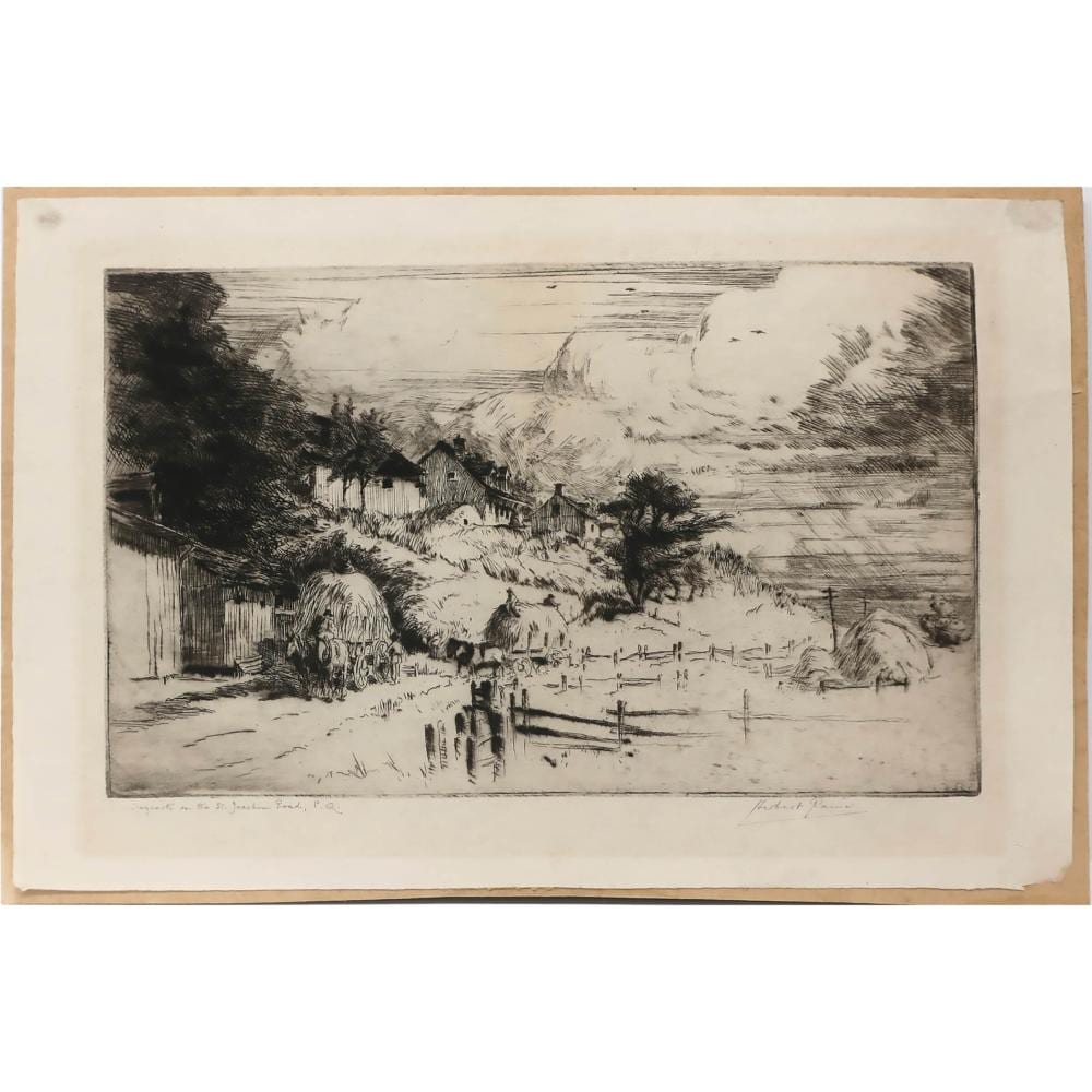 Herbert Raine comparable auction result: herbert raine canadian 1875 1951 haycarts on the st joachim road p q