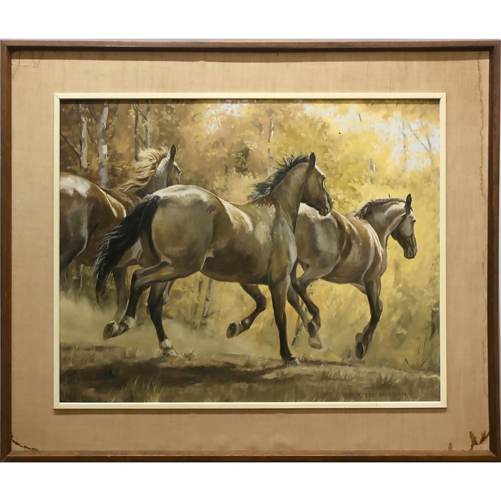 Jack Lee McLean comparable auction result: jack lee mclean canadian 1924 2003 running free