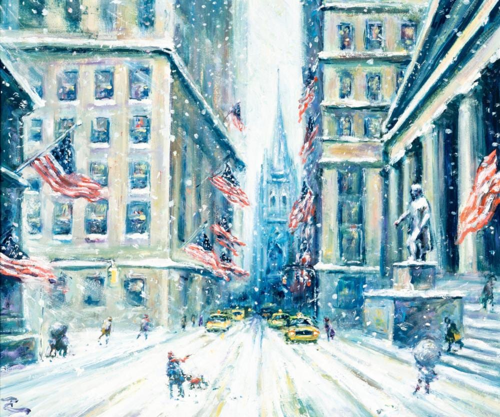philip corley irish b 1944 wall street winter snow · Freeman’s | Hindman · 2025-07-17 Philip Corley comparable auction result: philip corley irish b 1944 wall street winter snow