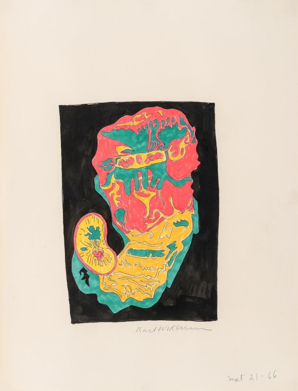 Karl Wirsum comparable auction result: karl wirsum american 1939 2021 untitled 1966