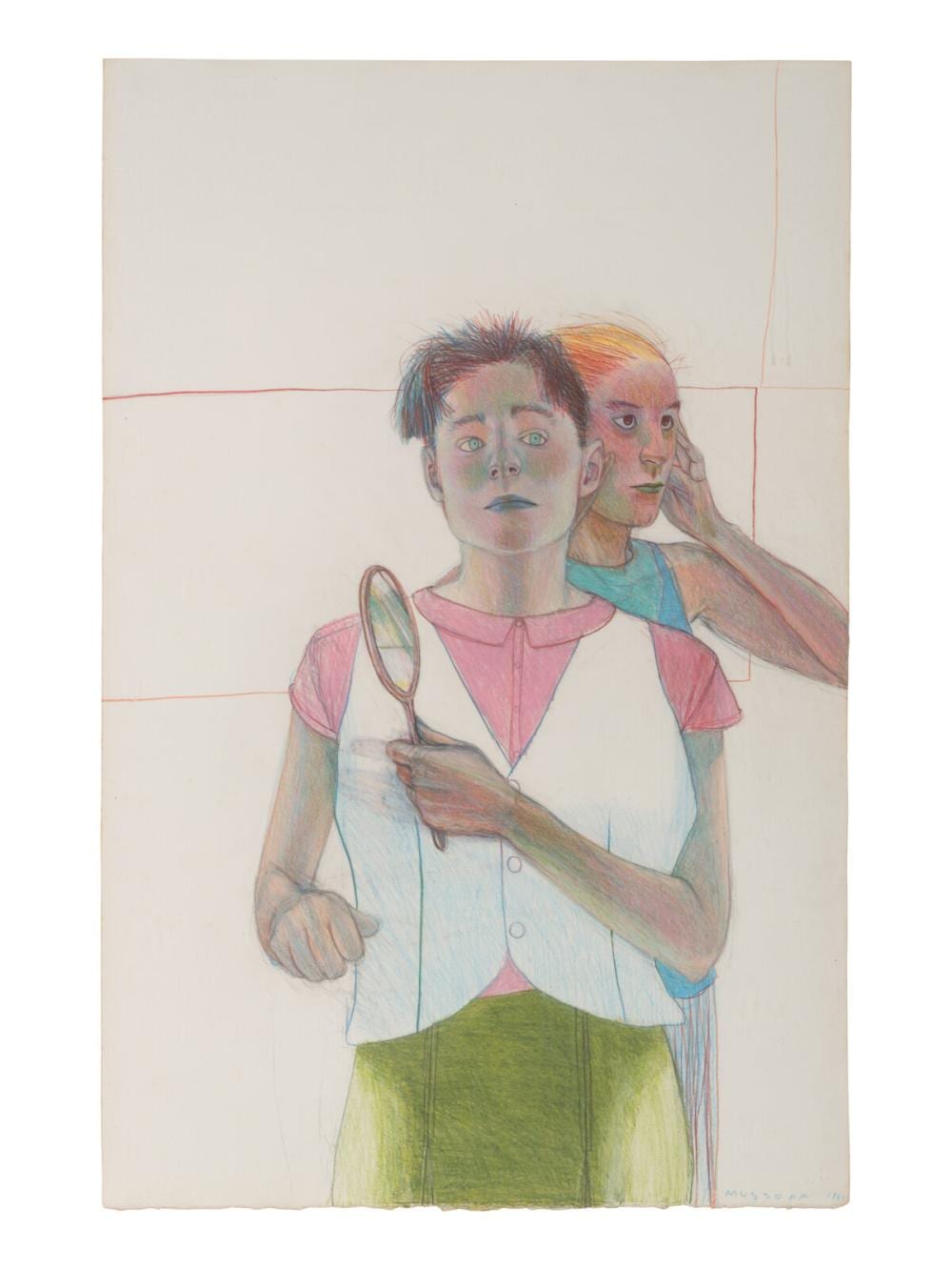 Jody Mussoff comparable auction result: jody mussoff american b 1952 untitled two figures 1981