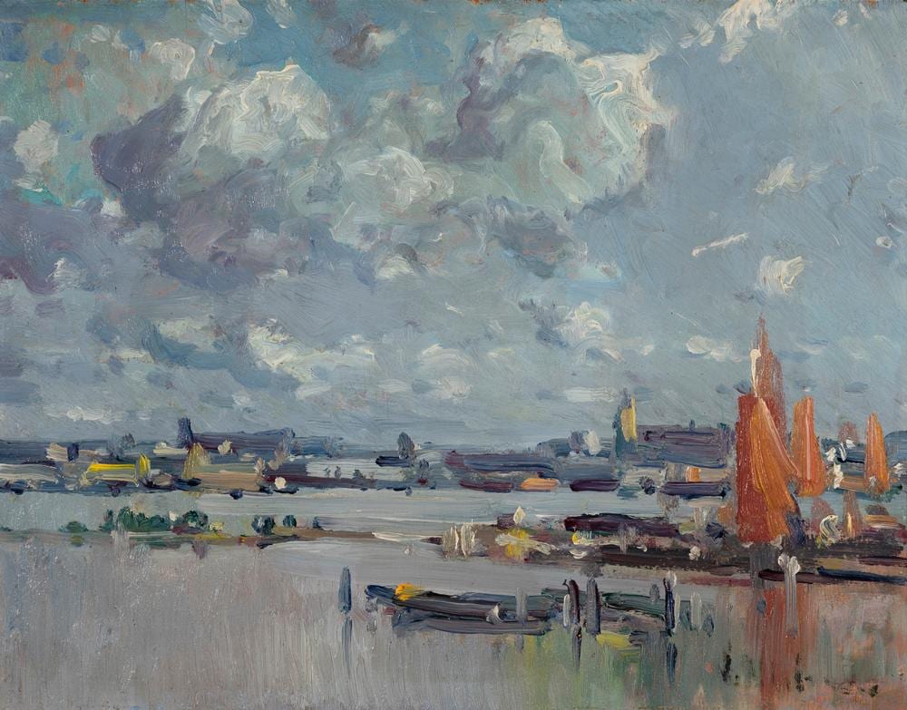 Eliseo Meifrén Roig comparable auction result: eliseo meifr n roig barcelona 1859 1940 marina oil on panel signed in the lower right corner signature partially erased with barrachina ramoneda label on the back