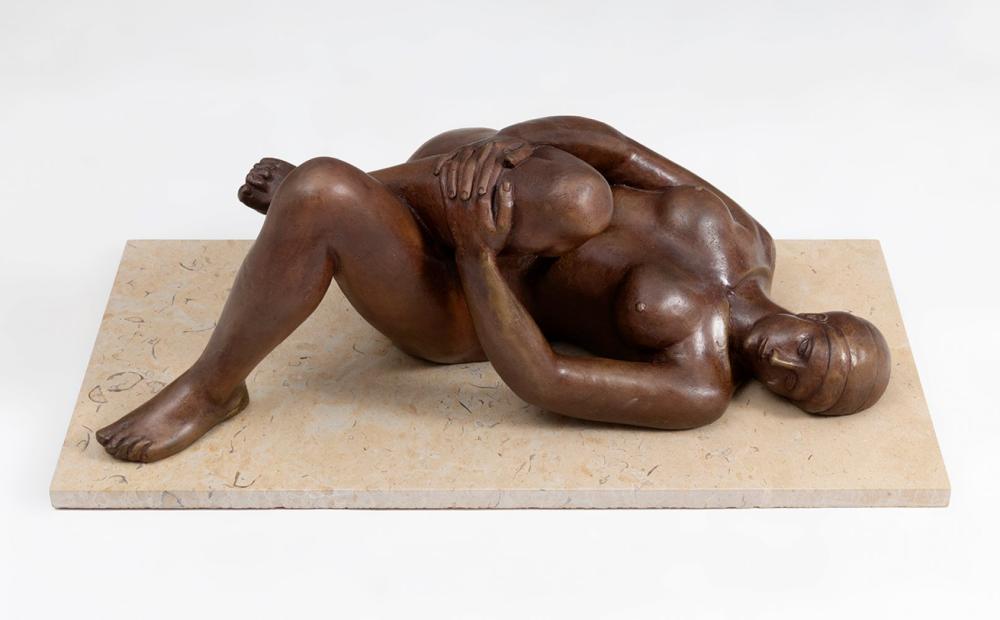 Joan Rebull comparable auction result: joan rebull reus 1899 barcelona 1981 young woman lying down patinated bronze marble base signed