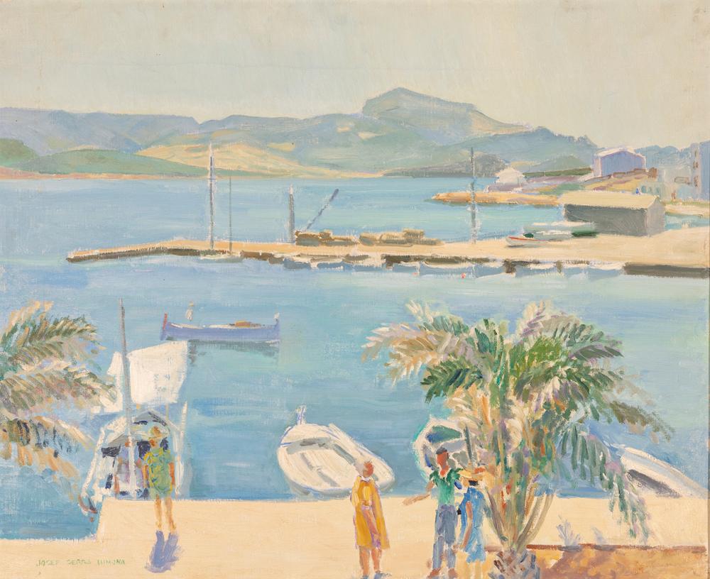 Josep Serra Llimona comparable auction result: josep serra llimona ametlla del vall s barcelona 1937 2020 coastal landscape oil on canvas signed in the lower left corner with label of the sala par s on the back