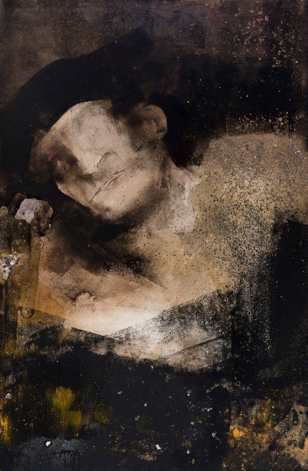 Lita Cabellut comparable auction result: lita cabellut sari ena huesca 1961 the bullfighter and goya s dog 2003 mixed media on canvas signed titled and dated on the back