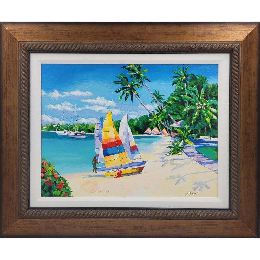 Alex Pauker comparable auction result: alex pauker russian b 1974 serigraph on linen w coa island destination