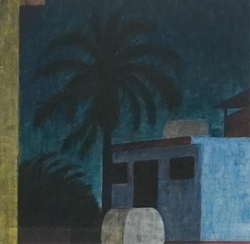 Kevin MacDonald comparable auction result: kevin macdonald american 1946 2006 palm tree and house mixed media print signed k mac l r frame 25 x 25 in 63 5 x 63 5 cm