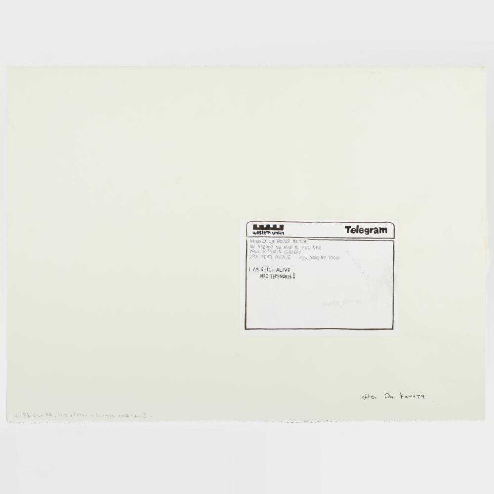 Konstantin Kakanias comparable auction result: konstantin kakanias b 1961 western union telegram after on kawara
