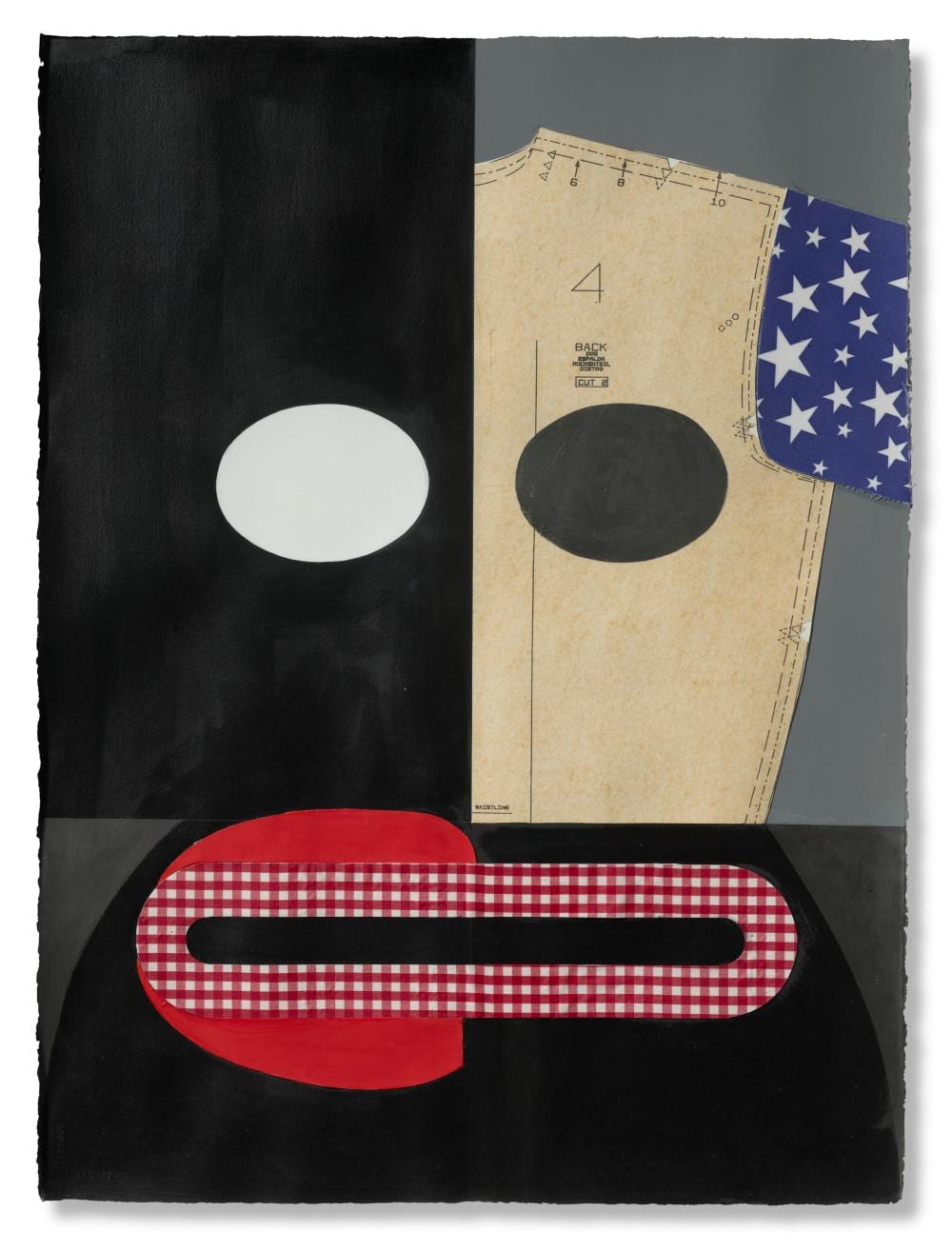 derrick adams b 1970 mixed patriotism acrylic fabric and found paper · Christie's · 2025-07-18 Derrick Adams comparable auction result: derrick adams b 1970 mixed patriotism acrylic fabric and found paper