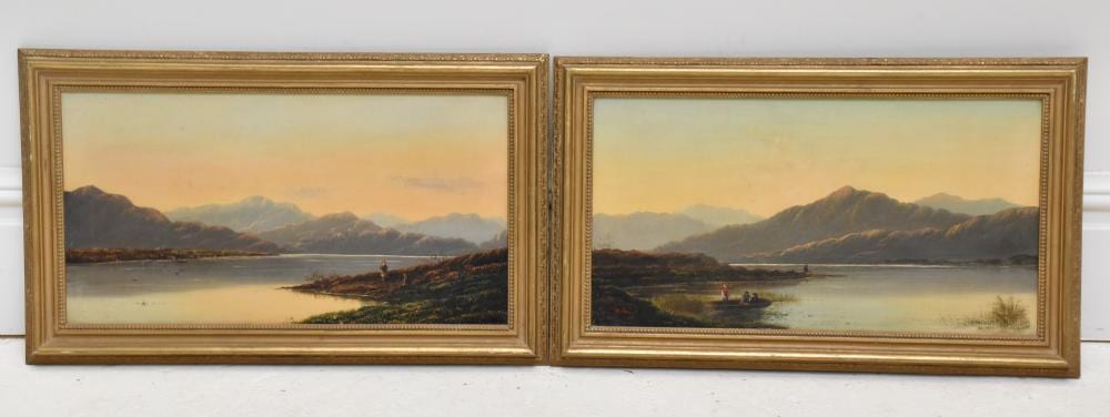 Charles Leslie comparable auction result: charles leslie 1839 1886 a pair of oils on canvas highland scenes 30 x 54cm framed 2