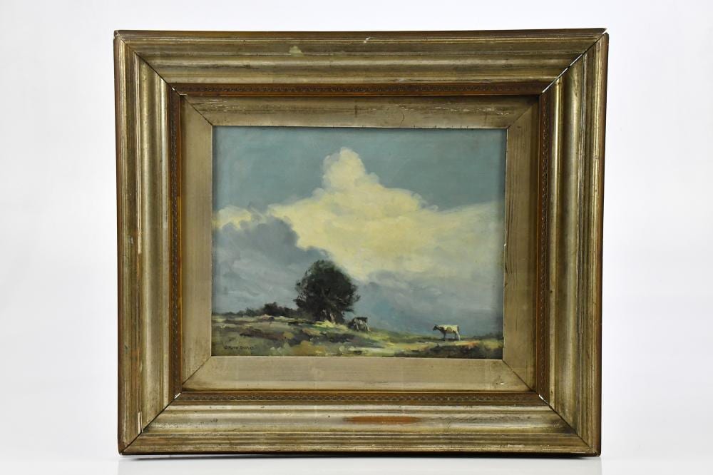 Gordon Radford comparable auction result: gordon radford 1936 2015 oil on board rural scene with cows signed lower left 24 x 31cm framed