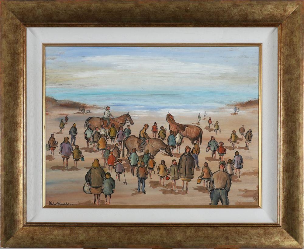 gladys maccabe 1918 2018 rua beach scene with horses · Sheppards · 2025-07-15 Gladys MacCabe comparable auction result: gladys maccabe 1918 2018 rua beach scene with horses