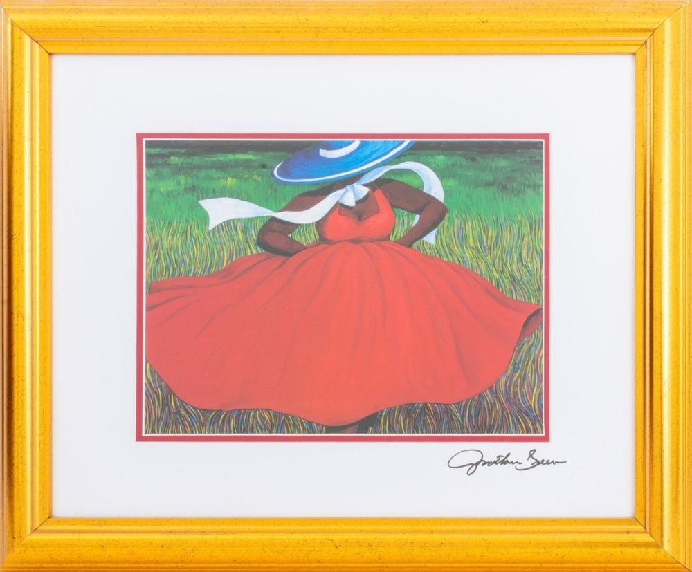 Jonathan Green comparable auction result: jonathan green private dancer offset lithograph