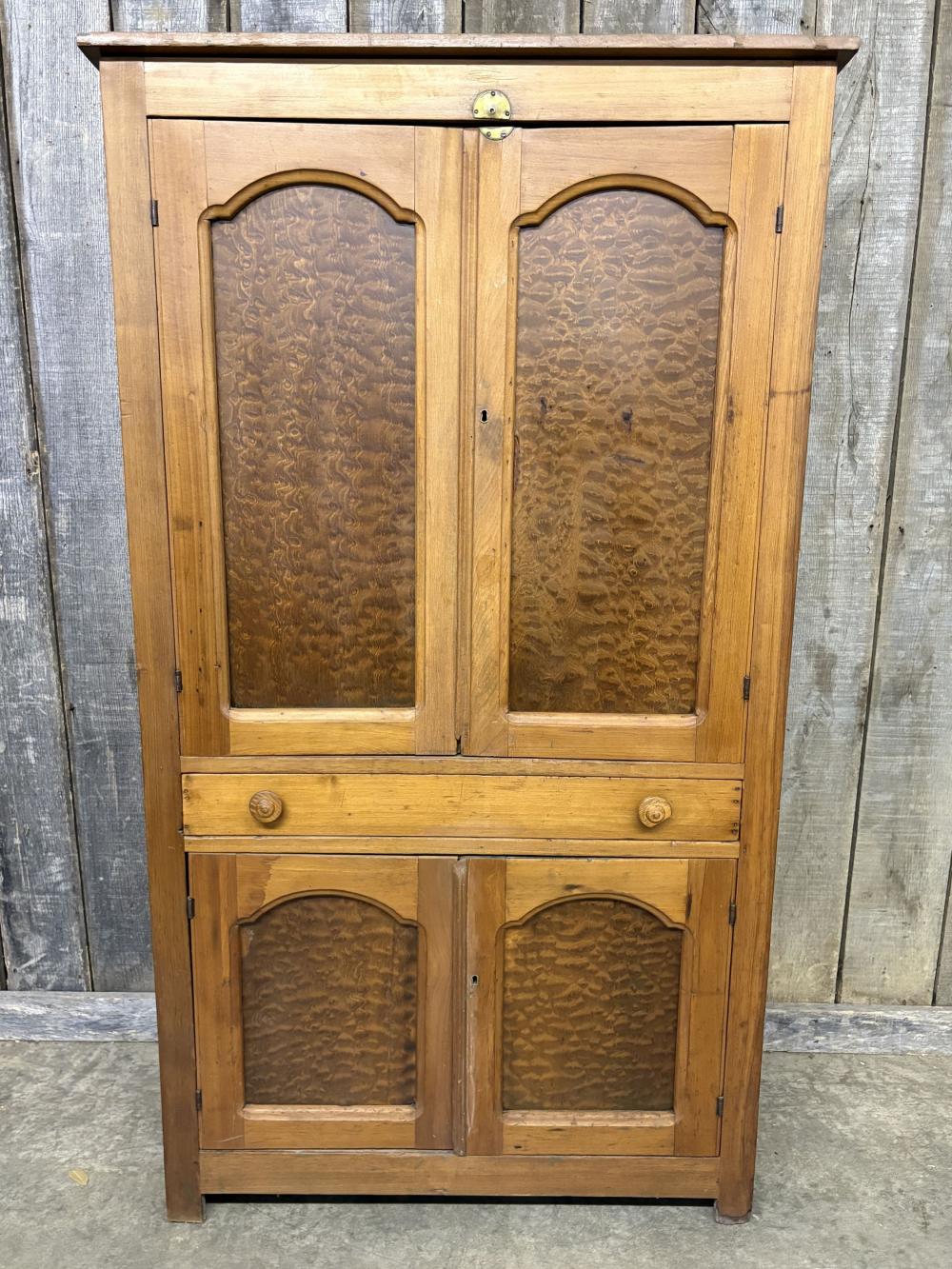 Antique Primitive Pie Safe Primitive Style Cupboard With Punched Tin Sides 16"X38"X70" sold by Swisher Bros. Auction, lot 153 — auction record photograph