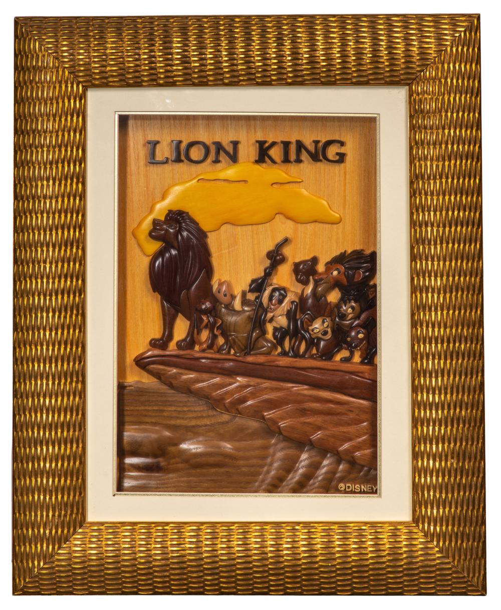 Gordon King comparable auction result: gordon king american 20th century lion king cast resin relief