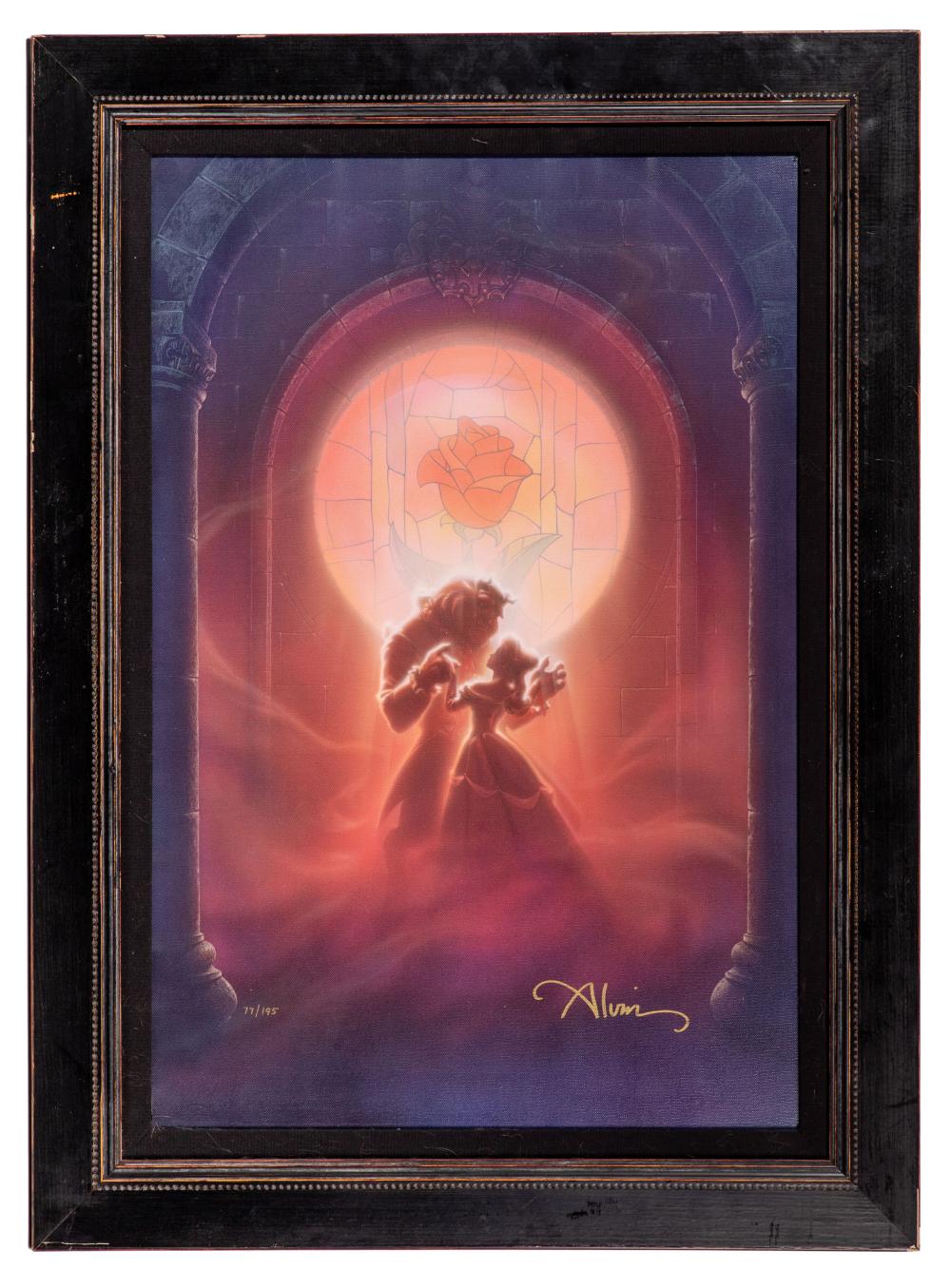 John Alvin comparable auction result: john alvin american 1948 2008 beauty and the beast giclee on canvas