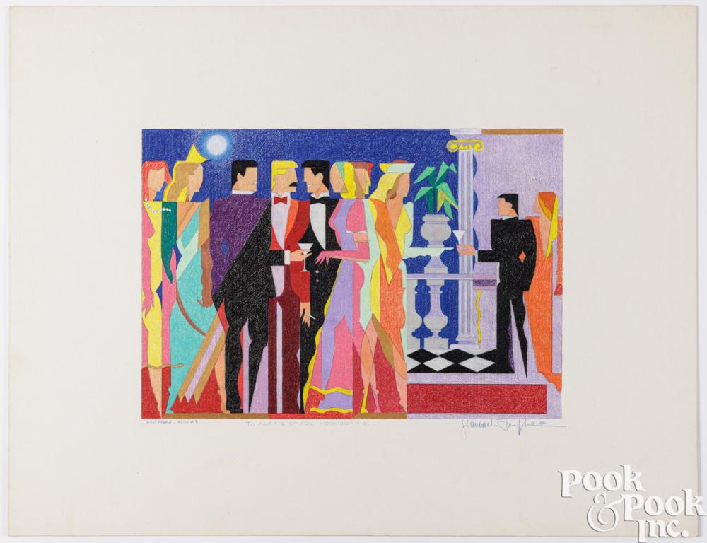 Giancarlo Impiglia comparable auction result: giancarlo impiglia painting night people