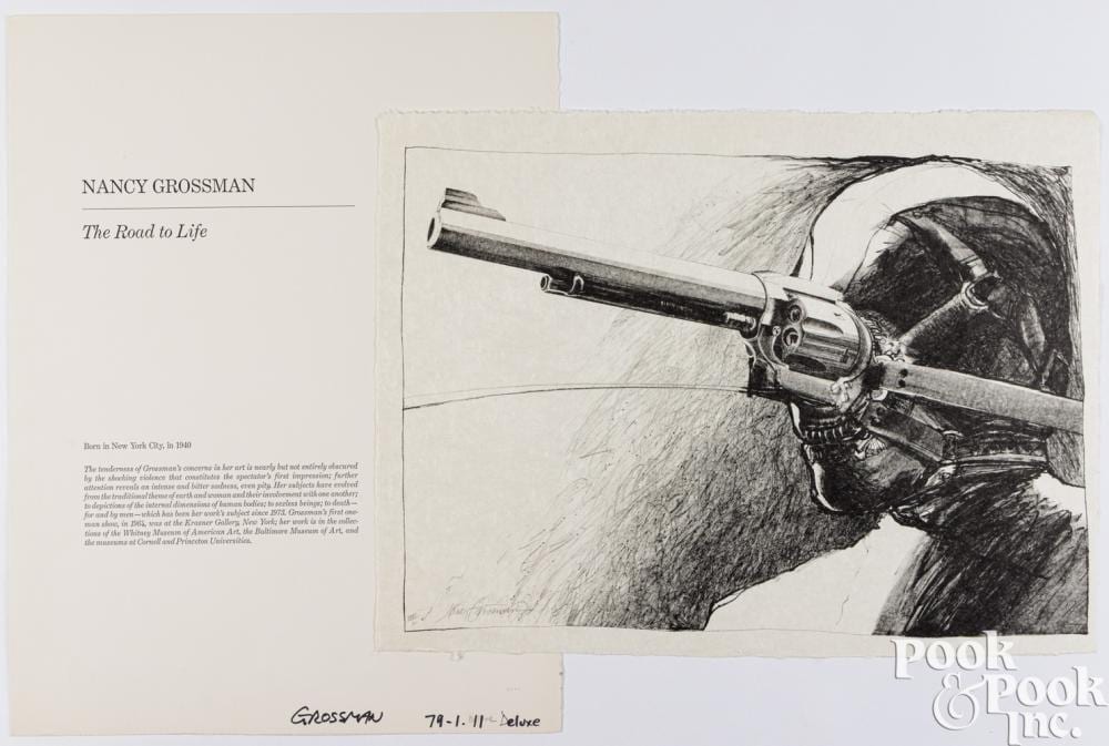 Nancy Grossman comparable auction result: nancy grossman lithograph the road to life
