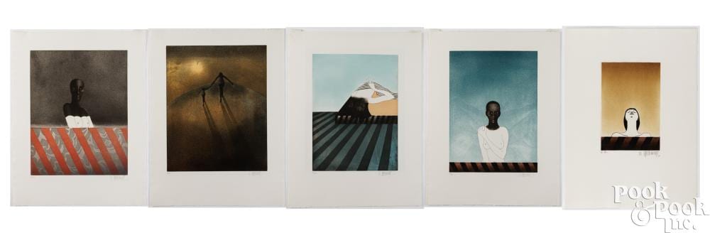 Michel Mathonnat comparable auction result: michel mathonnat etchings