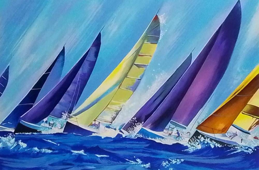 Alex Pauker comparable auction result: alex pauker purple sails signed numbered serigraph