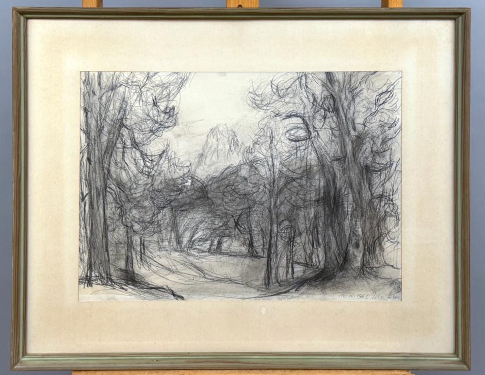 Markus Vallazza comparable auction result: markus vallazza 1936 gr den 2019 bozen zeichnung waldansicht 1965 markus vallazza 1936 val gardena 2019 bolzano drawing forest view 1965