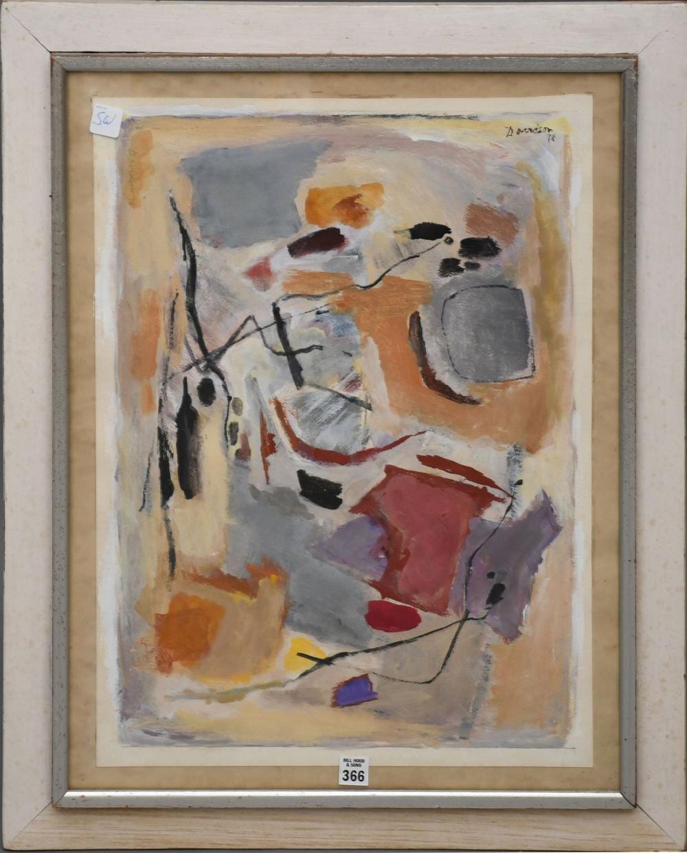 Morris Davidson comparable auction result: morris davidson am 1898 1979 mixed media abstract on heavy paper signed and dated 78 sheet size is 23 x 16 3 4 inches overall framed same 29 x 23 1 4 inches