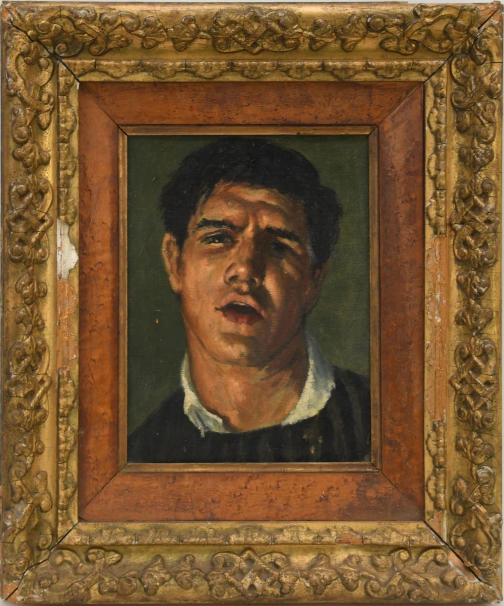 Edward Melcarth comparable auction result: edward melcarth american 1914 1973 portrait of john steel oil on canvas canvas 12 x 9 in overall framed size 21 x 18 inches
