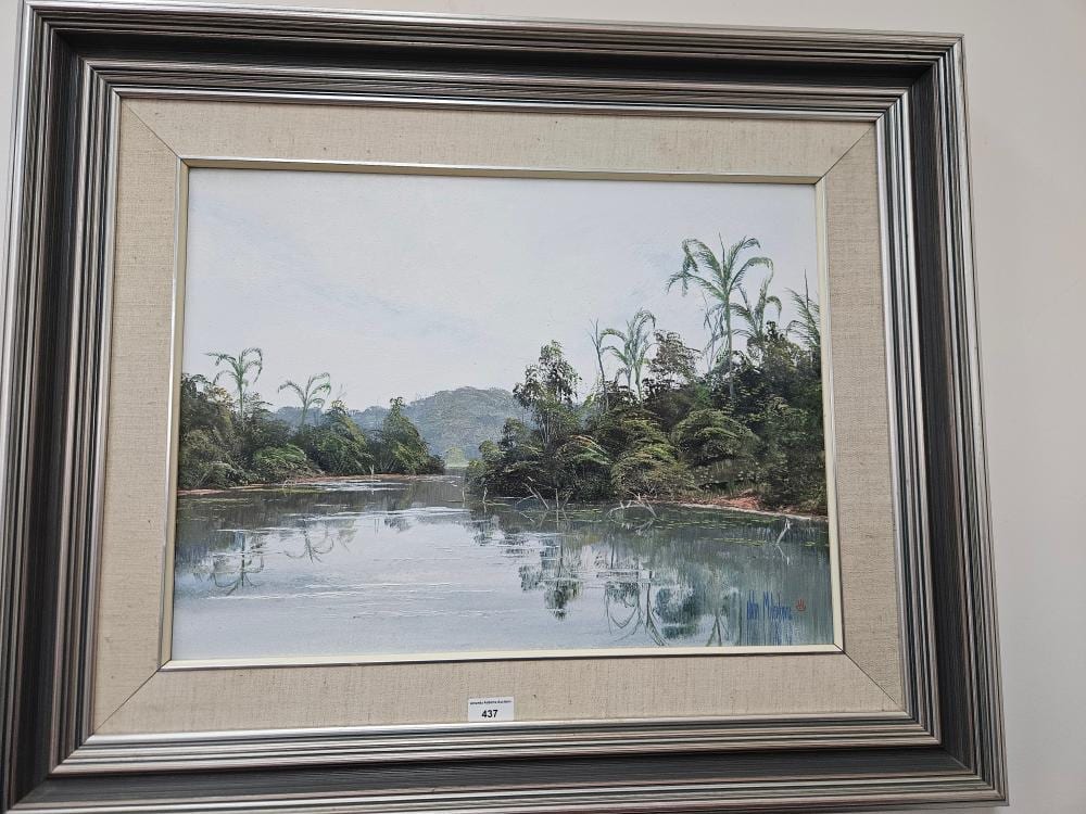 John Milenkovic comparable auction result: john milenkovic australian 1950 reflections da