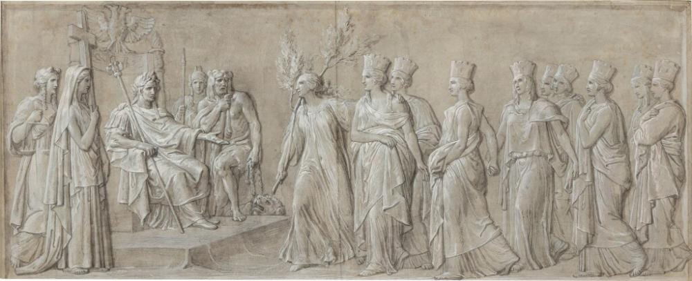 napol on accueillant les neuf muses · Sotheby's · 2025-06-25 Andrea (1754) Appiani comparable auction result: napol on accueillant les neuf muses