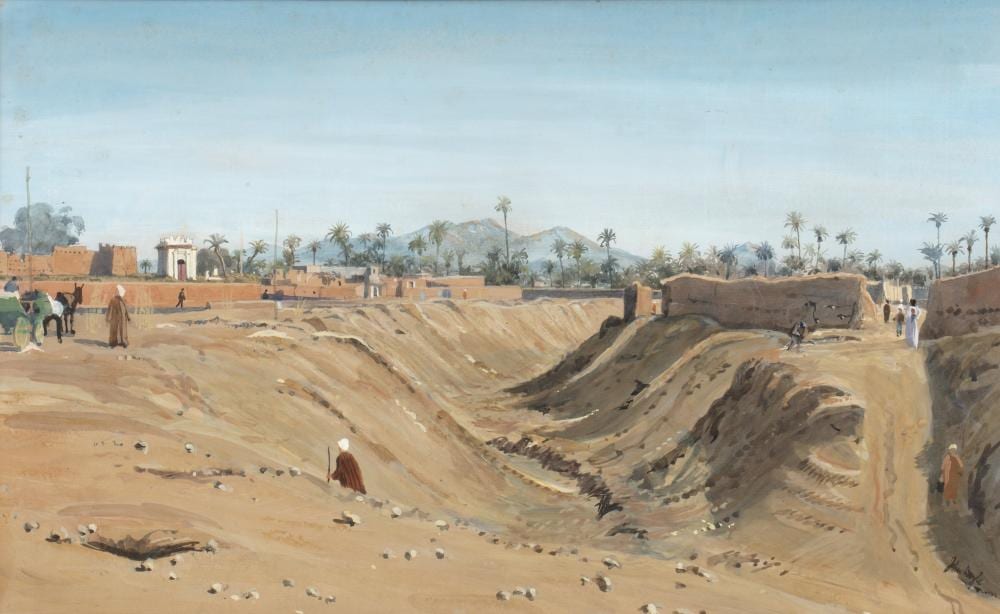 John (1928) Doyle comparable auction result: john doyle b 1928 wadi marrakesh signed gouache 27 x 45cm