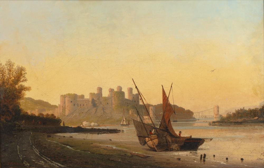 James Francis Danby comparable auction result: james francis danby 1817 1875 conway castle at sunset signed and indistinctly dated oil on canvas 22 x 35cm provenance with david cross