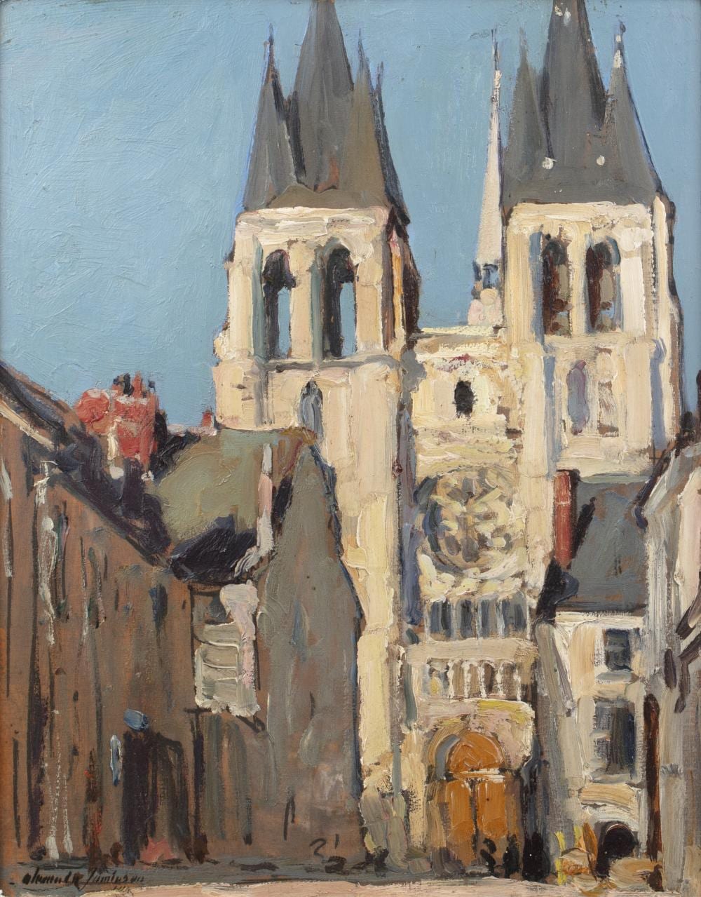Alexander Jamieson comparable auction result: alexander jamieson 1873 1937 st nicolas blois signed titled verso and dated 1909 oil on board 40 x 31cm provenance with louise kosman