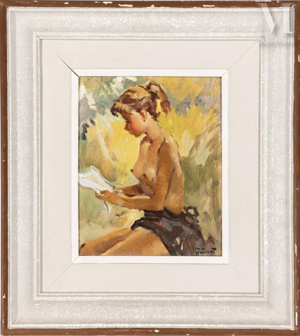 Pierre Grisot comparable auction result: pierre grisot 1911 1995 jeune fille la lettre